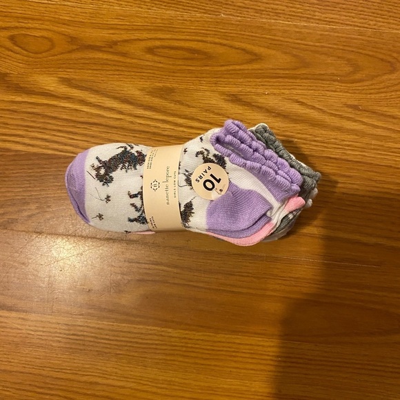 Nanette Lepore 10 pair Girls Low Cut Socks shoe size 7.5-2.5 (HG) - Picture 2 of 11